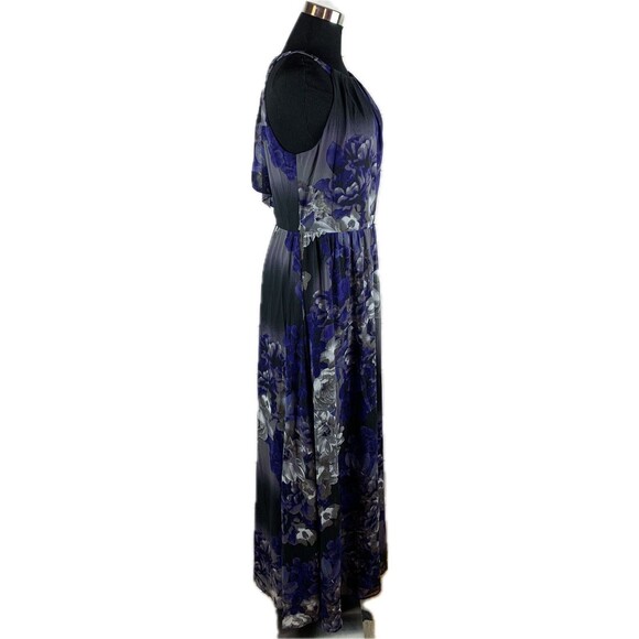 SL Fashions Dress Halter Maxi chiffon Floral Gown Wedding Party Classic Floral - Picture 11 of 16